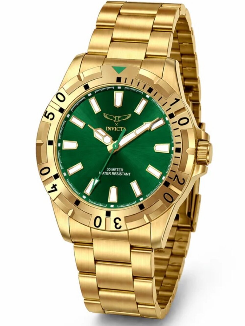$199 Invicta Specialty Men’s Green Gold 42mm Quartz Steel Watch 69034 NIB